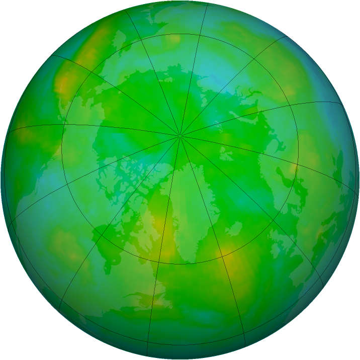 Arctic ozone map for 20 July 1994